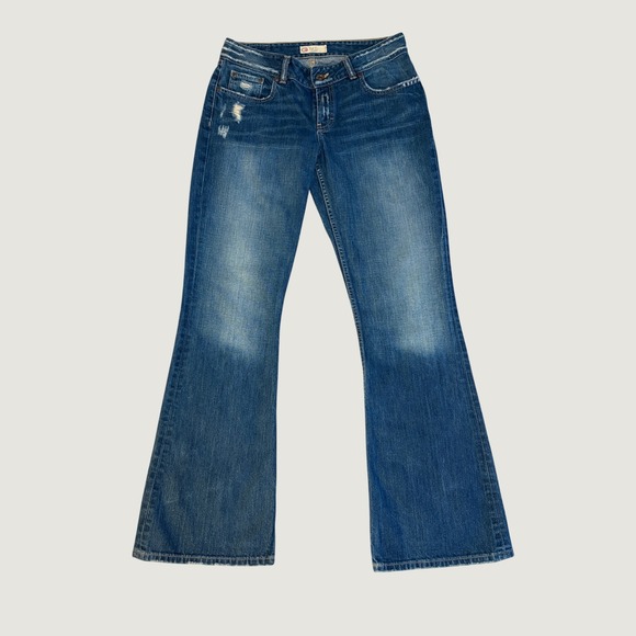BKE Denim - Buckle BKE Denim Low Rise Distressed Flare Jeans Blue Size 31 GUC Y2K